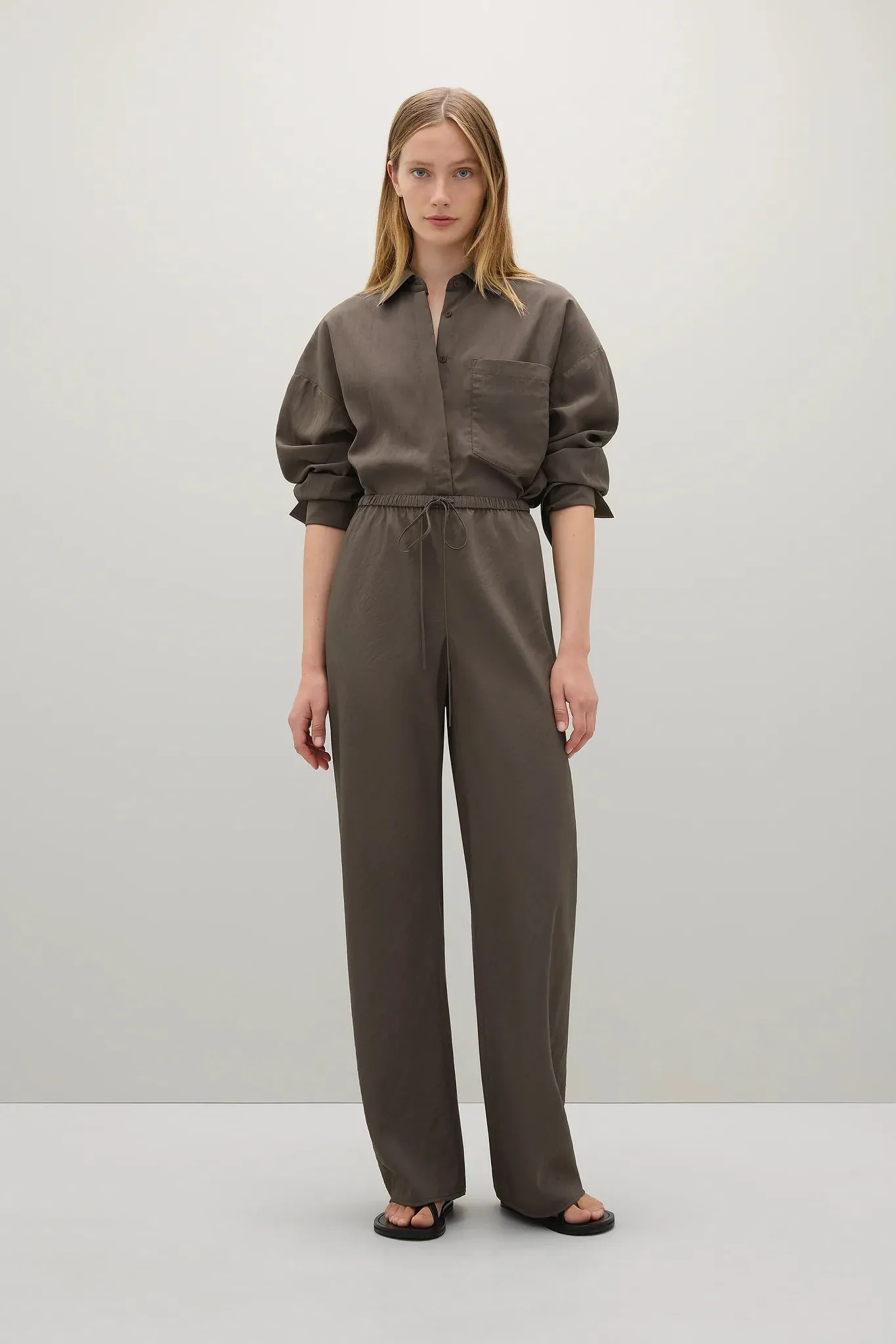 A Emery Estee Bias Pant Parachute in Ash