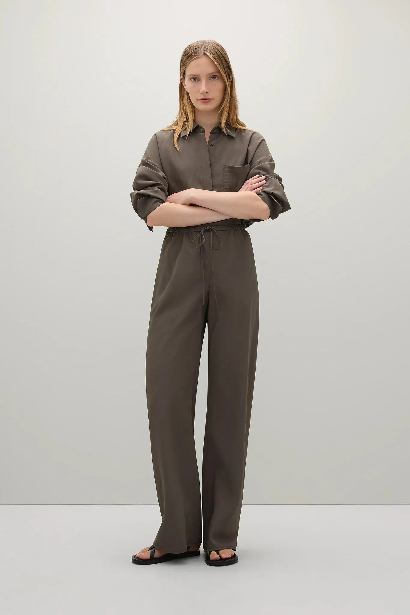 A Emery Estee Bias Pant Parachute in Ash