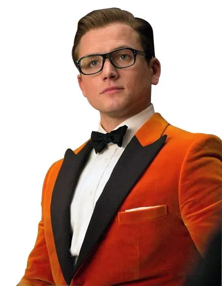 Alberto Nardoni Brand Orange Velvet Tuxedo Blazer - Sport Coat~ Sport Coat Jacket Tuxedo With Black Lapel   Black Pants