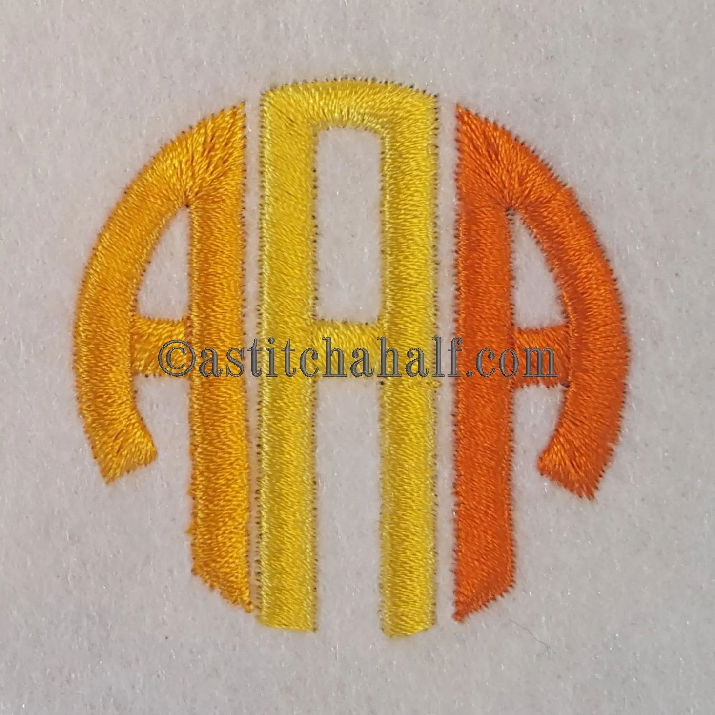 Circle Monogram Letters ABC