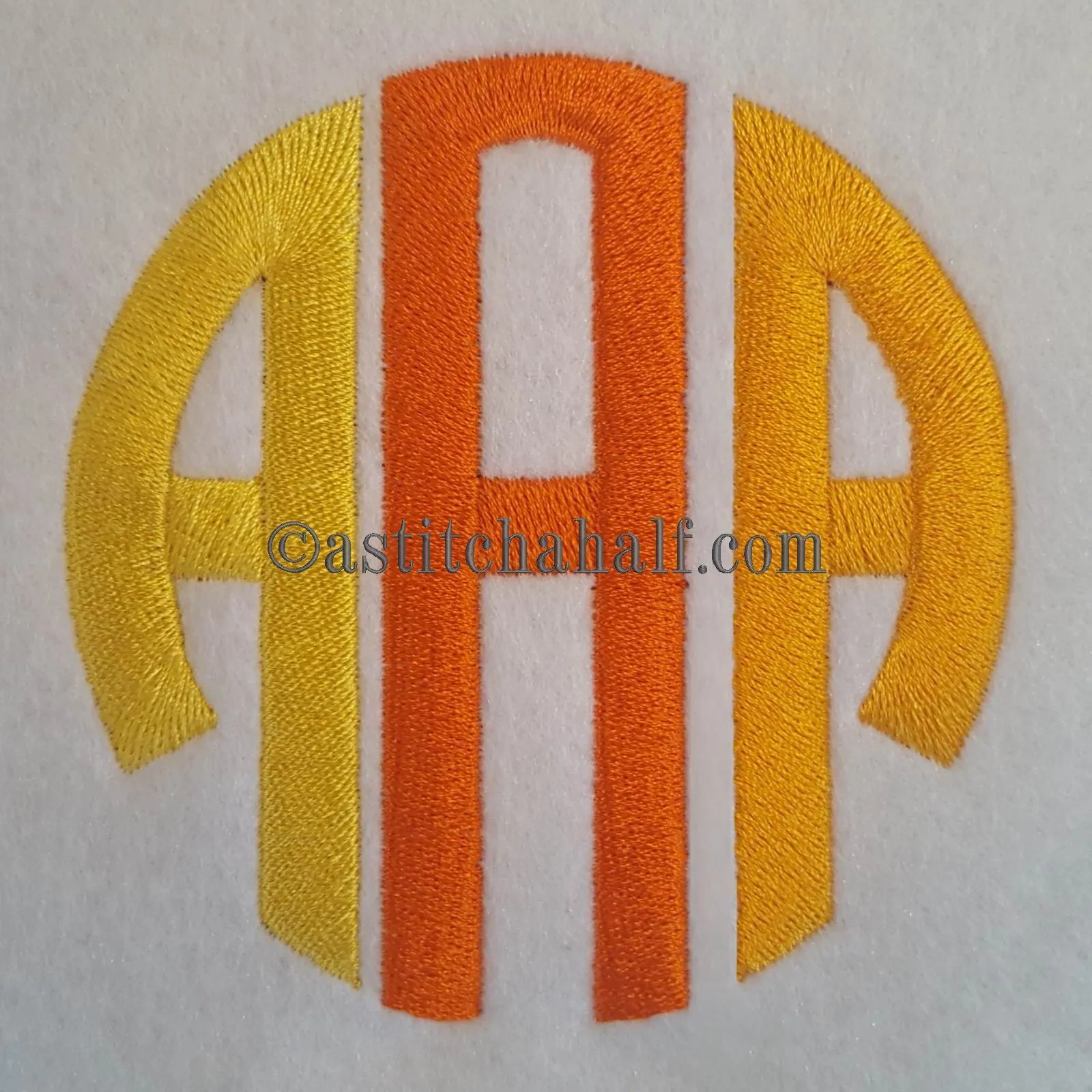 Circle Monogram Letters ABC