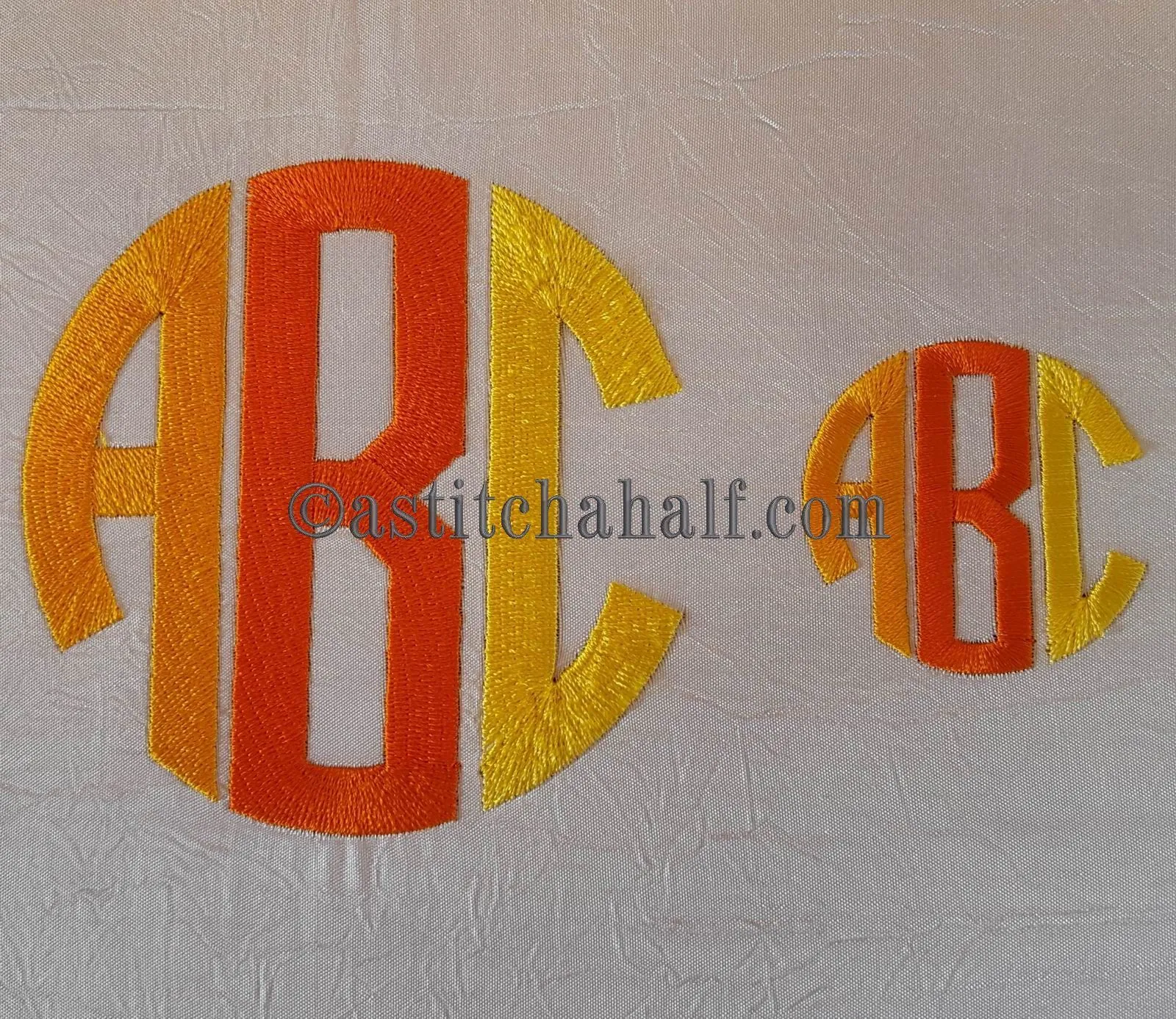 Circle Monogram Letters ABC