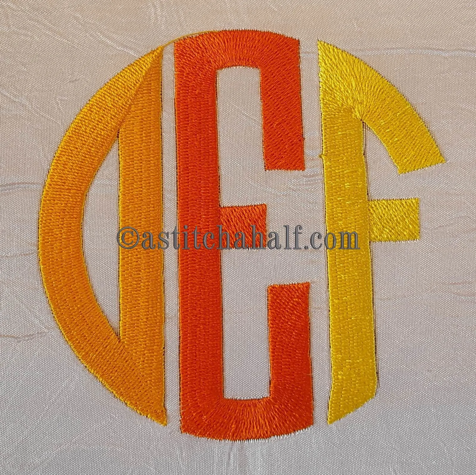 Circle Monogram Letters DEF