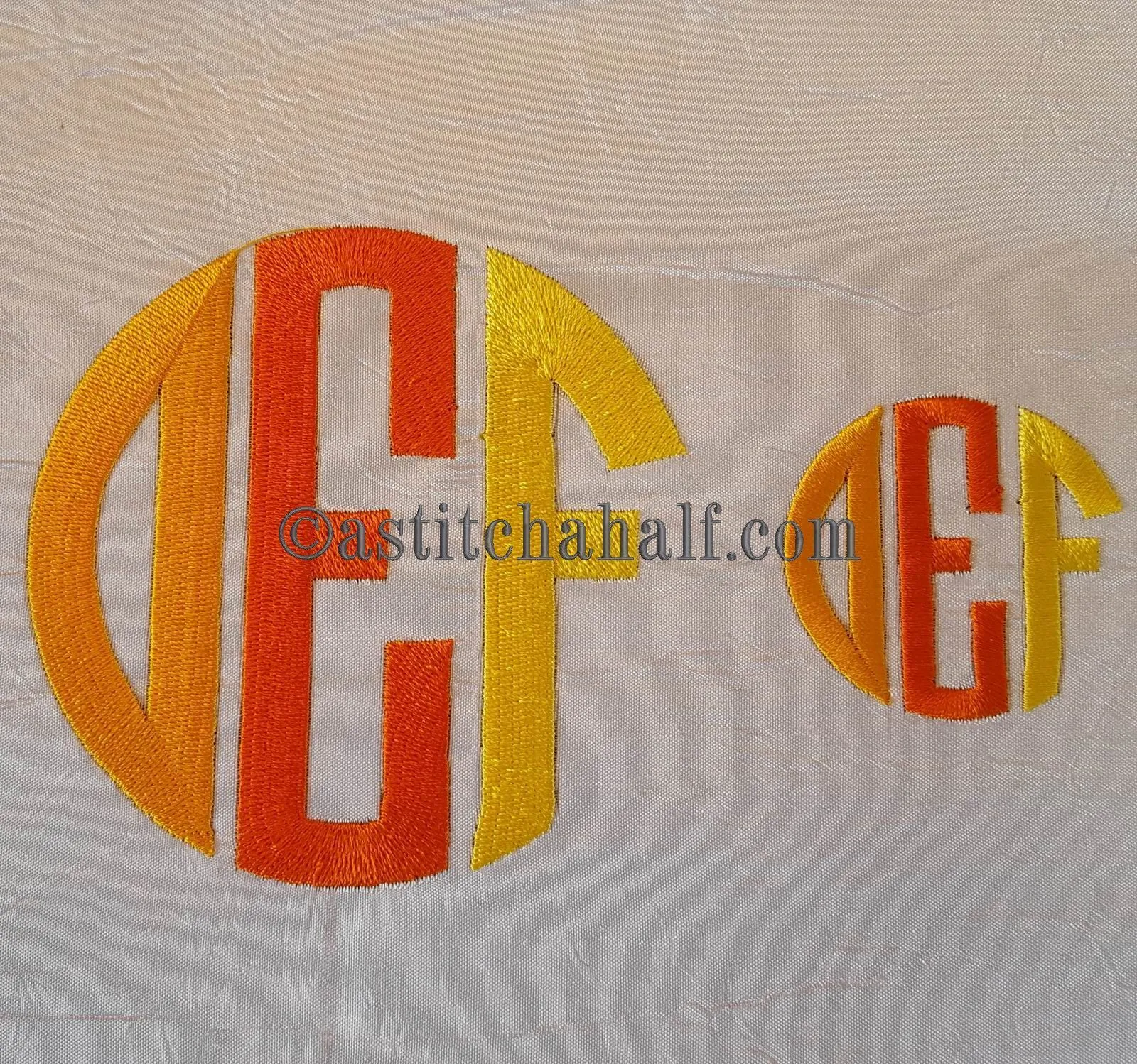 Circle Monogram Letters DEF