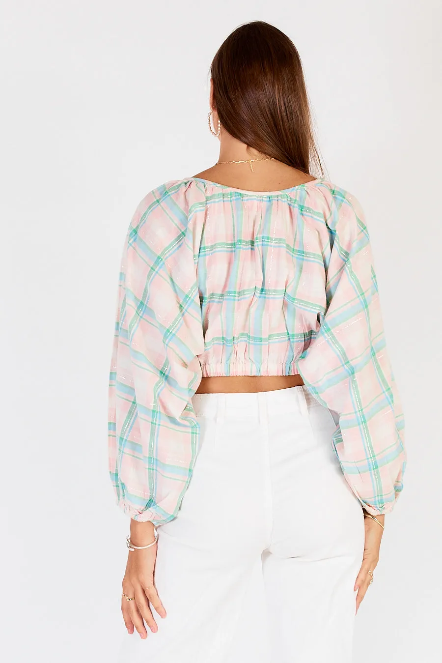 Cowgirl Surfer Flos Top Aqua