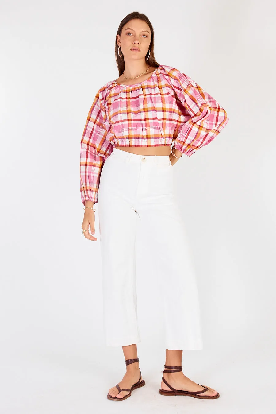 Cowgirl Surfer Flos Top Pink