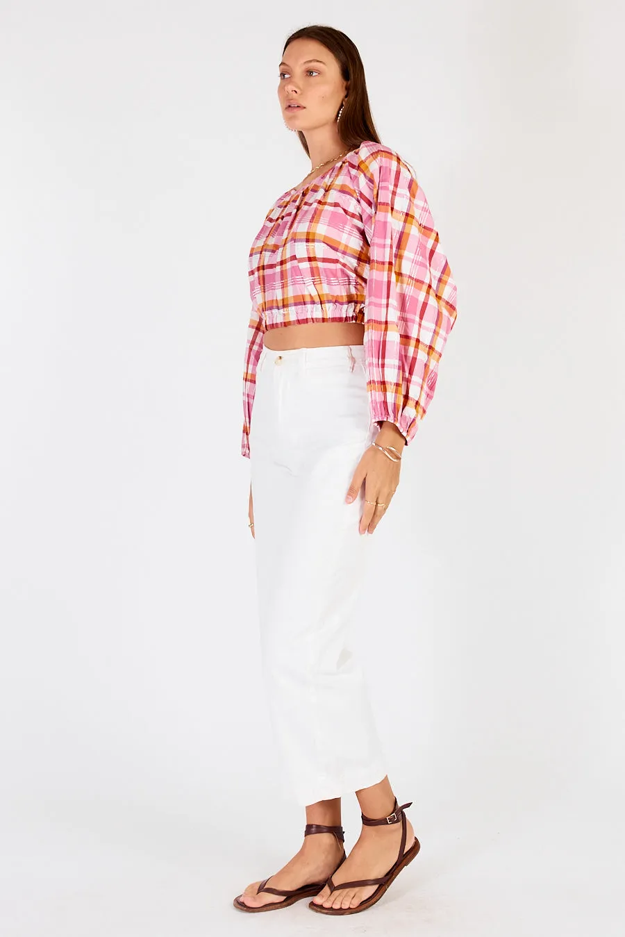 Cowgirl Surfer Flos Top Pink