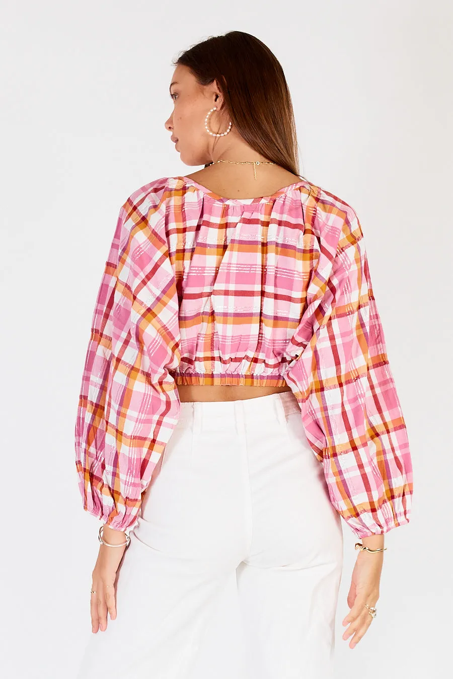 Cowgirl Surfer Flos Top Pink