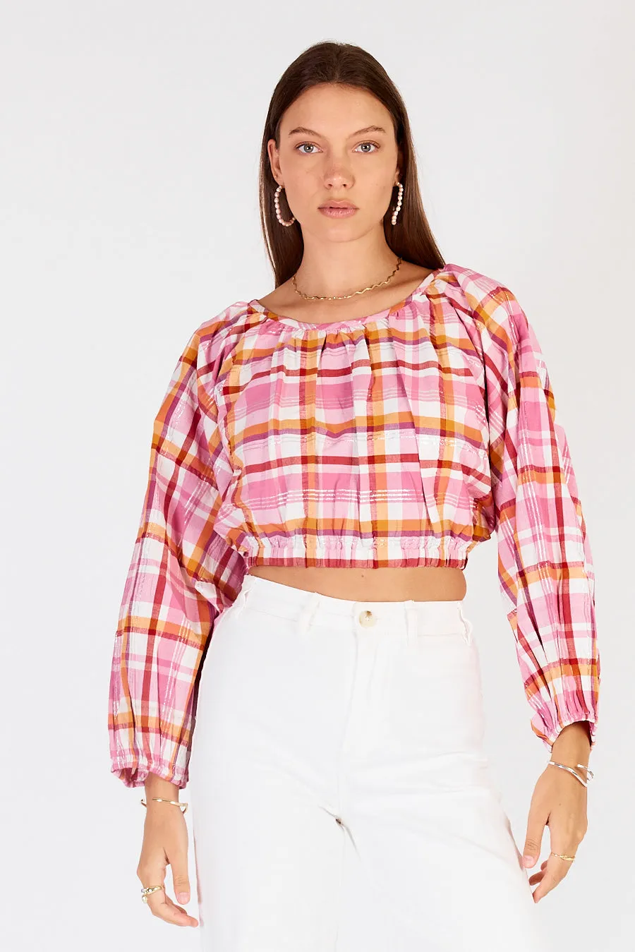 Cowgirl Surfer Flos Top Pink