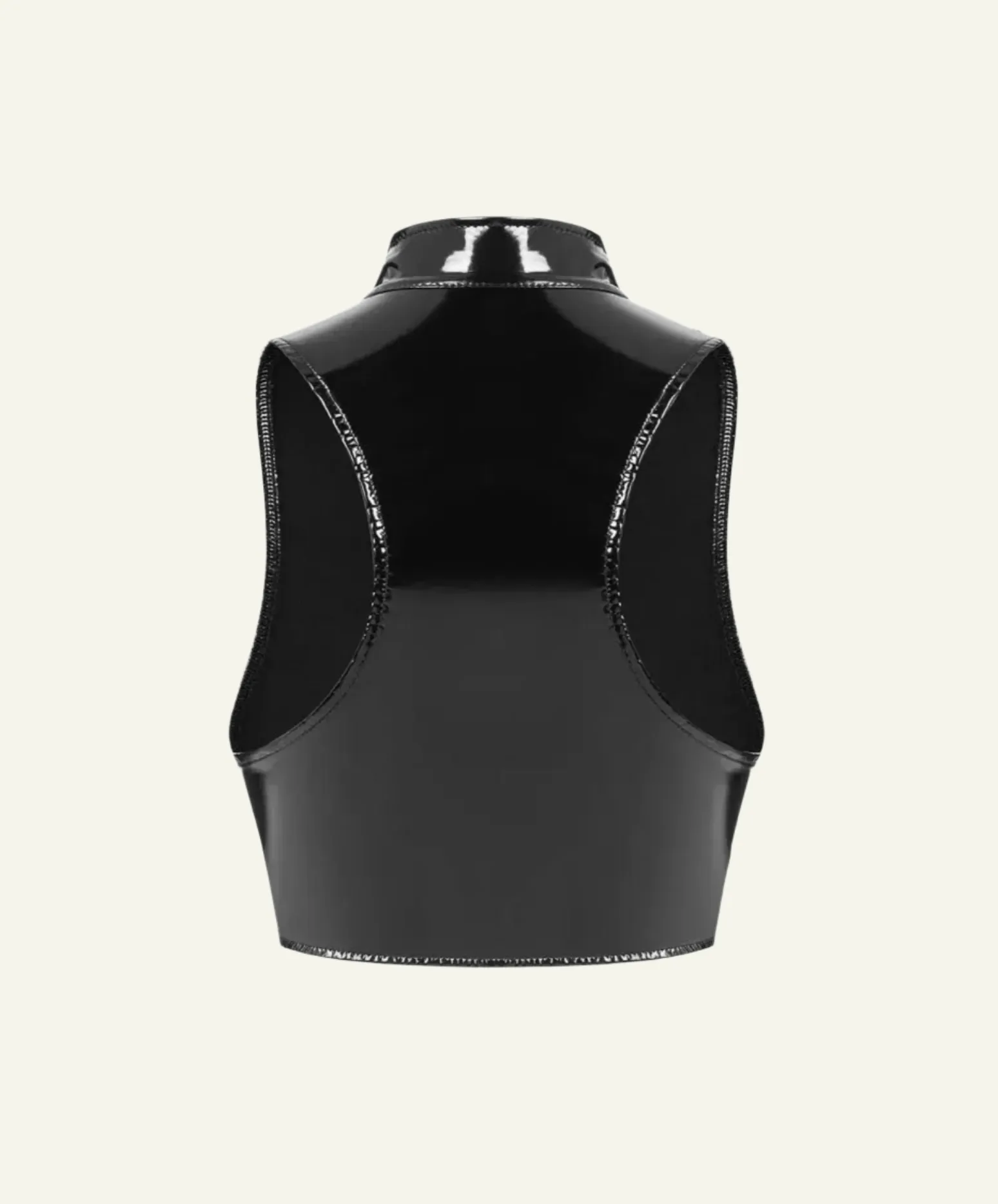 Cropped Latex Vest