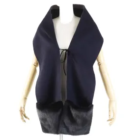 Fendi Cashmere Mink Shawl Scarf Women
