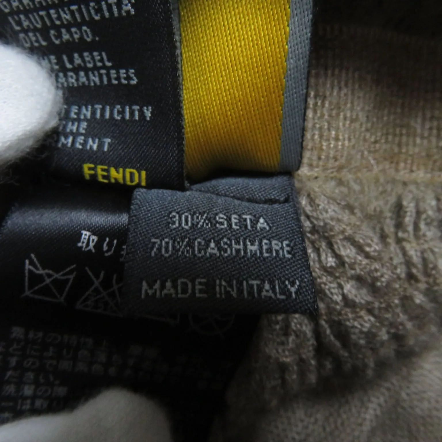 Fendi Cashmere Silk Flower Fringe Shawl