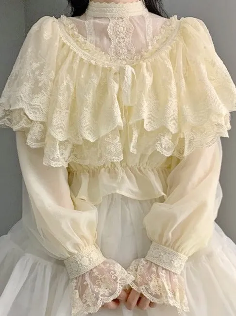 Multi Shawl Reservations Lolita Frilled   Wear Top