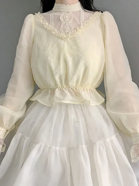 Multi Shawl Reservations Lolita Frilled   Wear Top