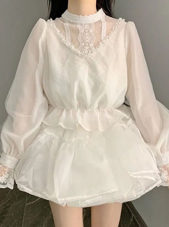 Multi Shawl Reservations Lolita Frilled   Wear Top