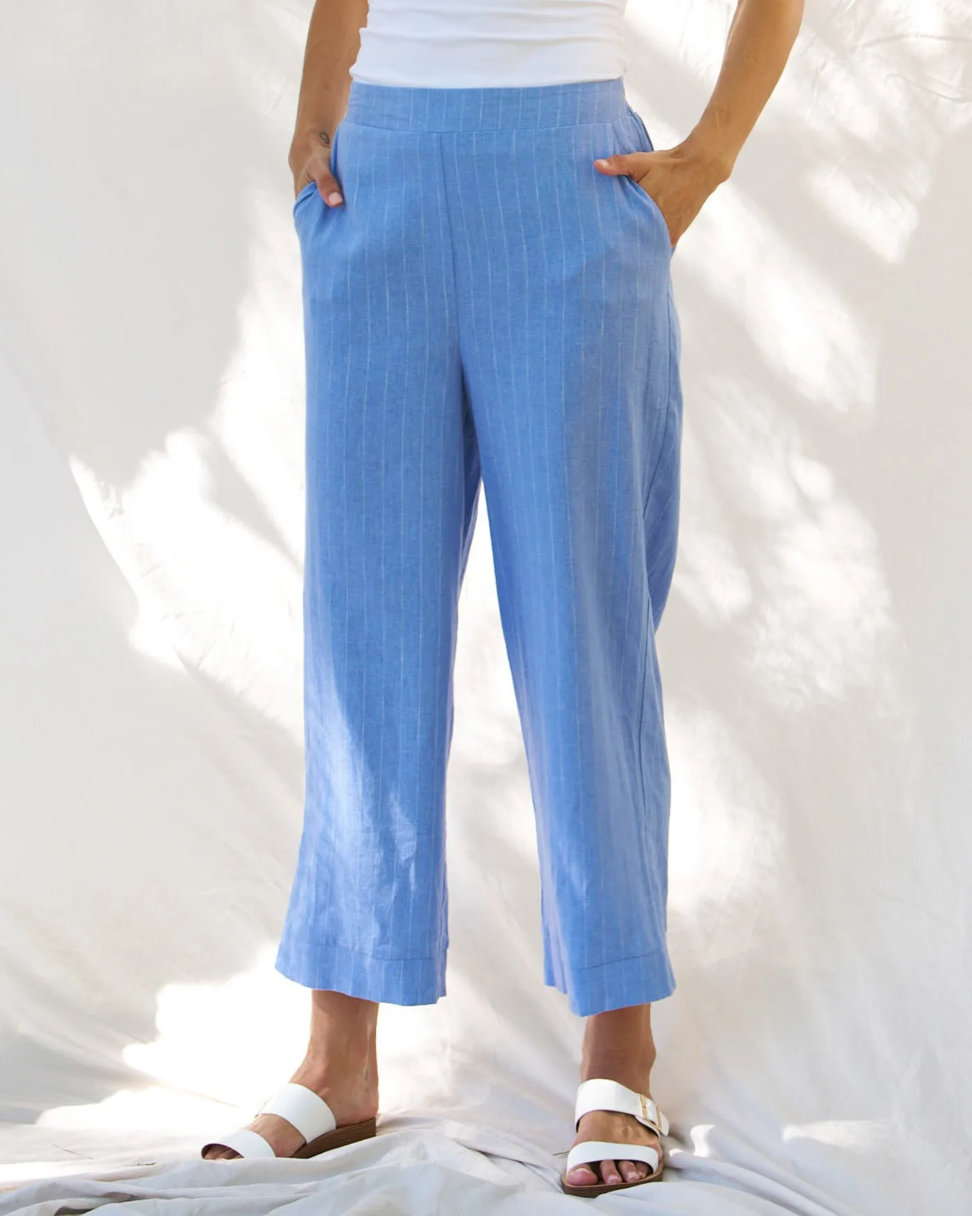 Parker Pant - Berry Blue Stripe