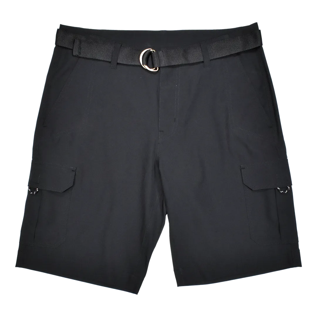 Performance Belted Cargo Short, Charcoal