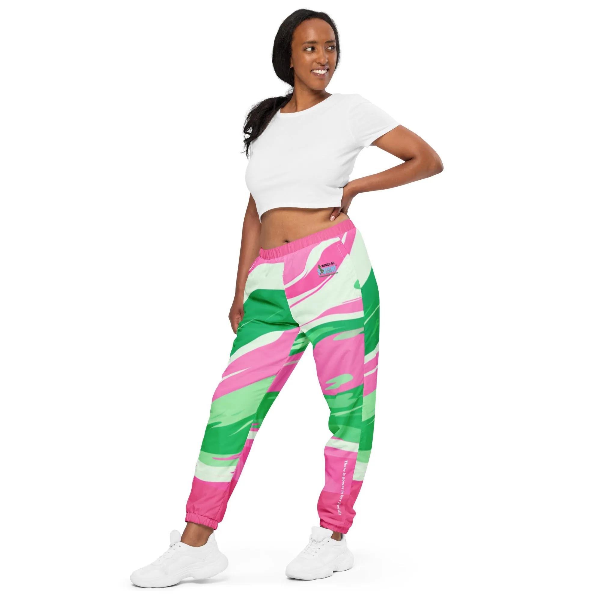 Pink and Green Swirl Warmup Pants