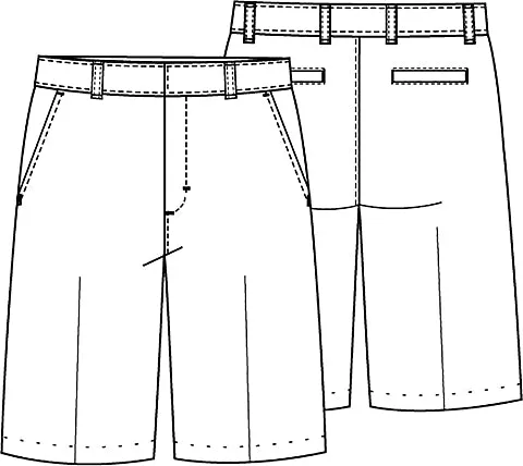REDEEMER BOYS ADJ. WAIST FLAT FRONT SHORT #5236