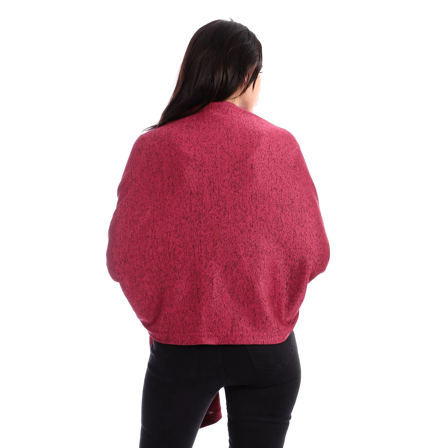 Slip On Heather Burgundy Shawl - Kady
