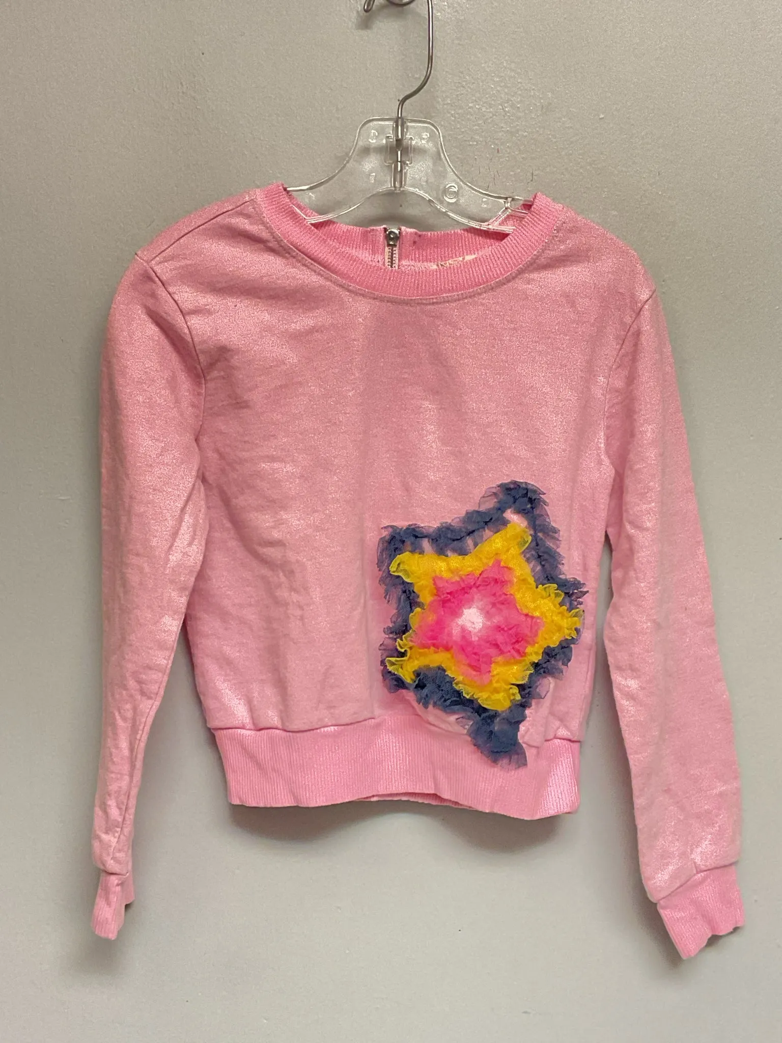 Truly Me Size 7 Pink Cotton Girls Cropped Sweat Tops