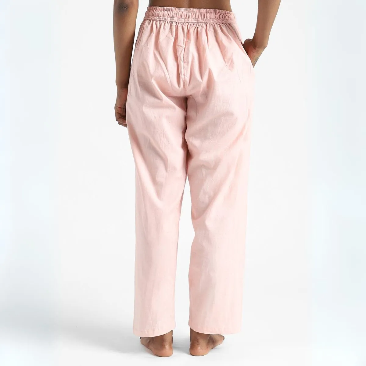 Women's Everyday Cotton Pants | Lightweight & Comfort Fit | Pastel Pink